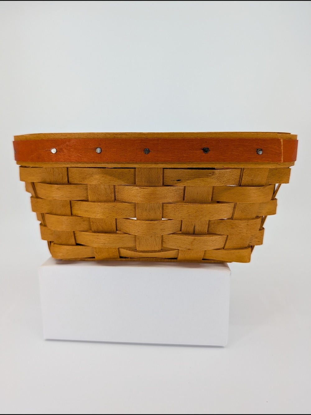 Longaberger 1999 Candy Corn Basket, Liner, Protector & Tie-On 14354 Halloween - Picture 4 of 11
